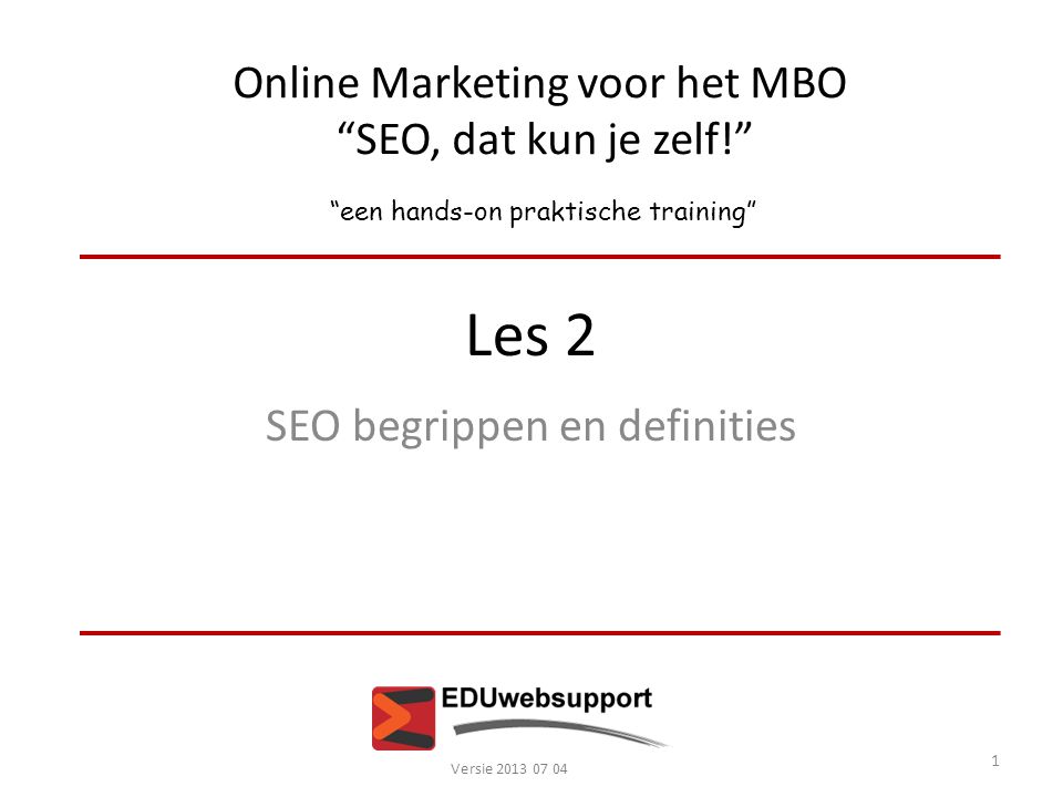 Online Marketing voor het MBO SEO, dat kun je zelf!