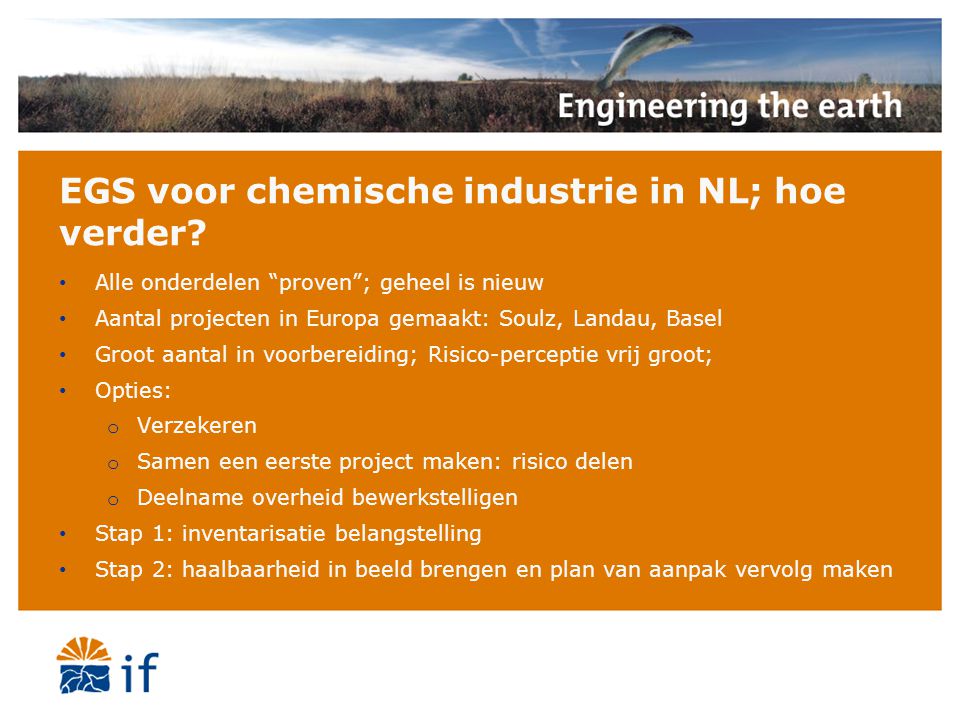 EGS voor chemische industrie in NL; hoe verder