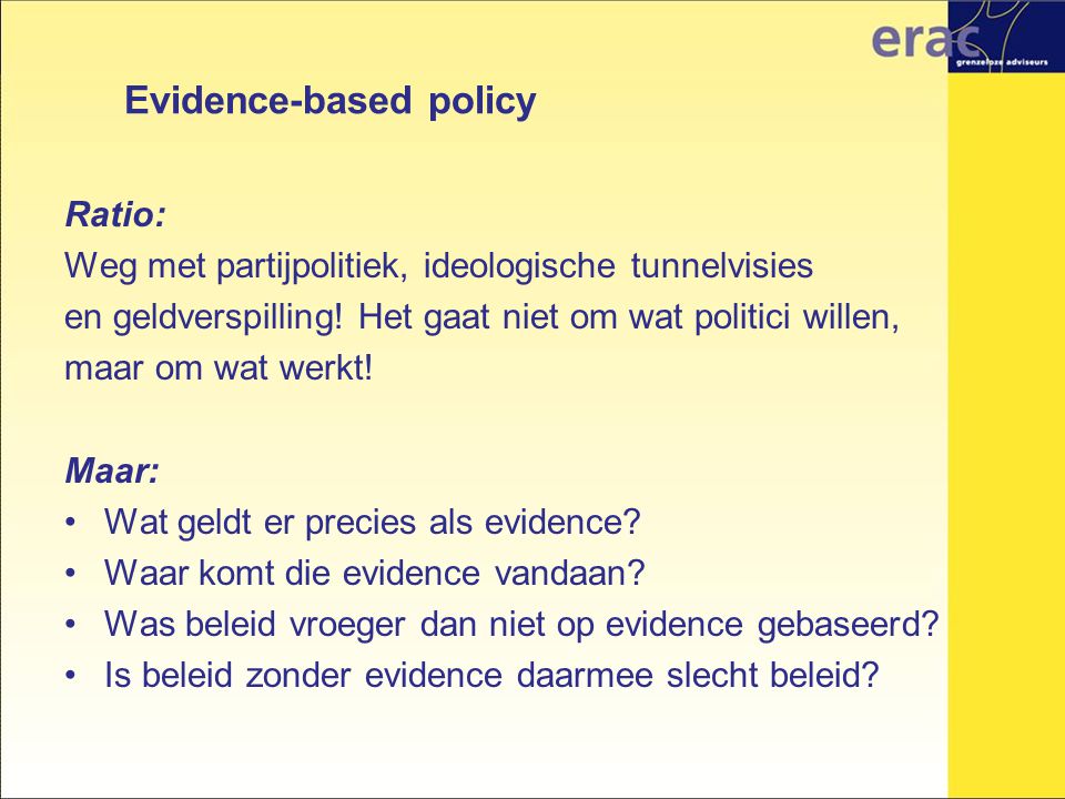 Evidence-based policy