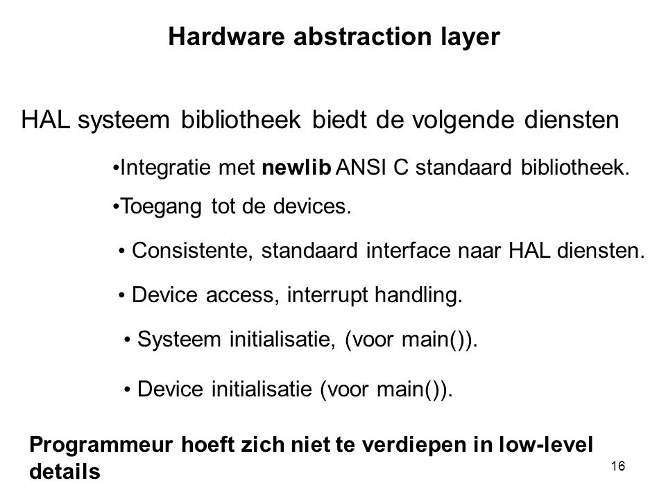 Hardware abstraction layer