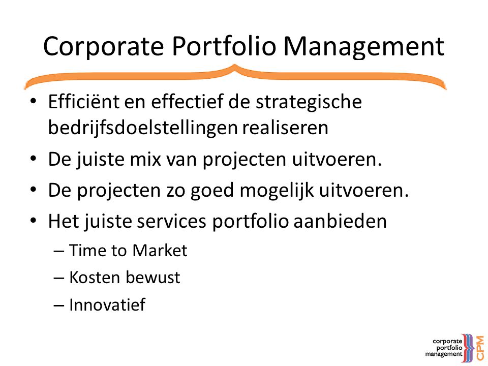 Corporate Portfolio Management