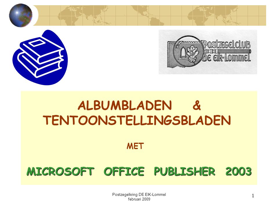 ALBUMBLADEN & TENTOONSTELLINGSBLADEN MICROSOFT OFFICE PUBLISHER 2003