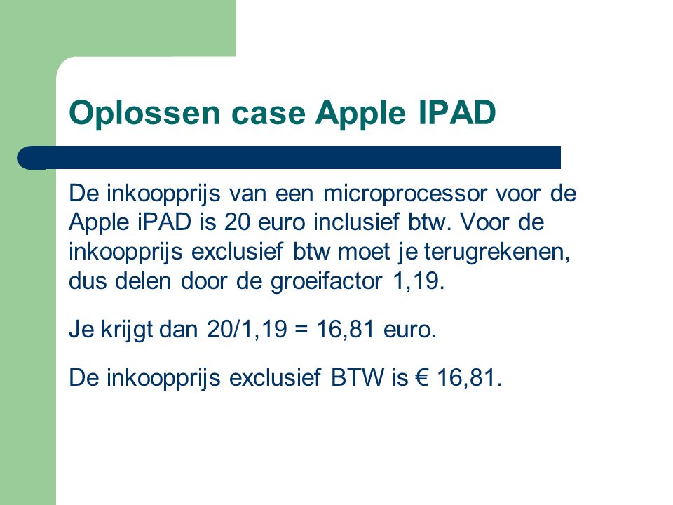 Oplossen case Apple IPAD