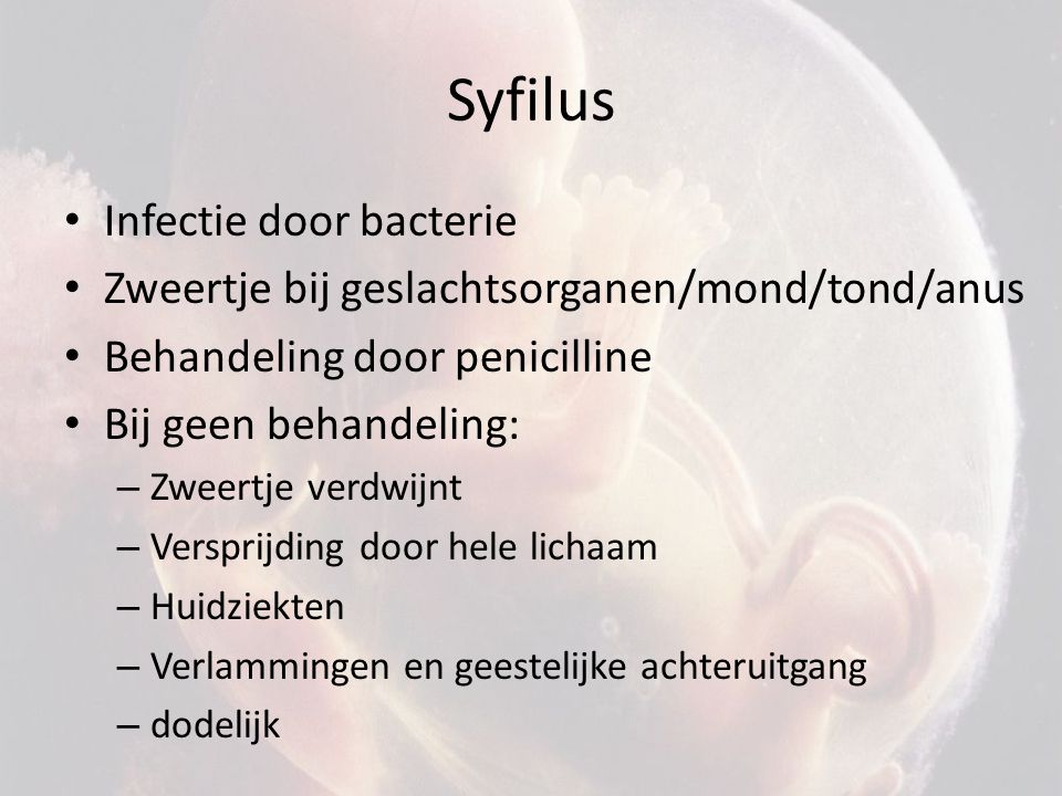 Syfilus Infectie door bacterie