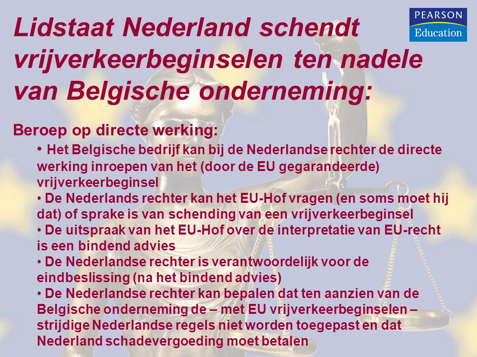 Lidstaat Nederland schendt vrijverkeerbeginselen ten nadele van Belgische onderneming: