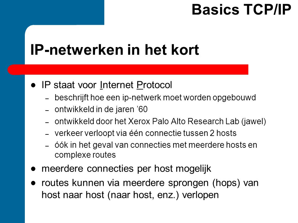IP-netwerken in het kort