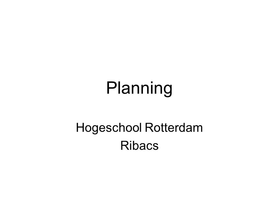 Hogeschool Rotterdam Ribacs