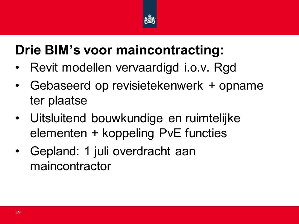 Drie BIM’s voor maincontracting:
