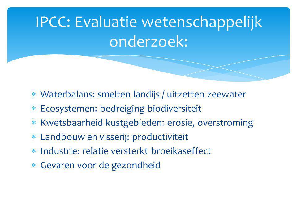IPCC: Evaluatie wetenschappelijk onderzoek: