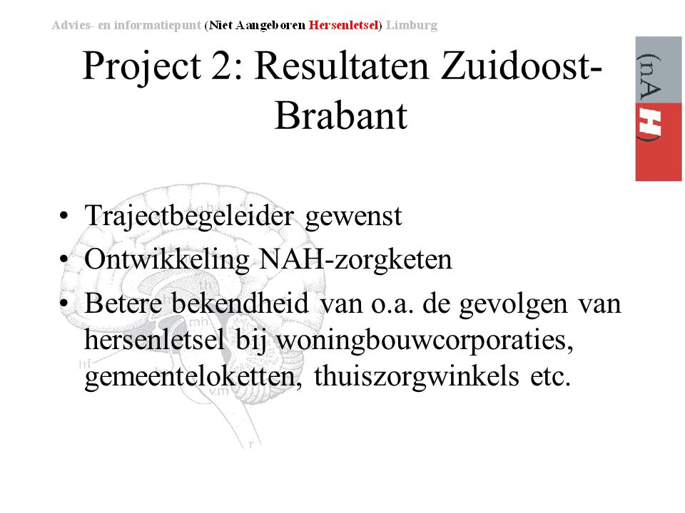 Project 2: Resultaten Zuidoost-Brabant