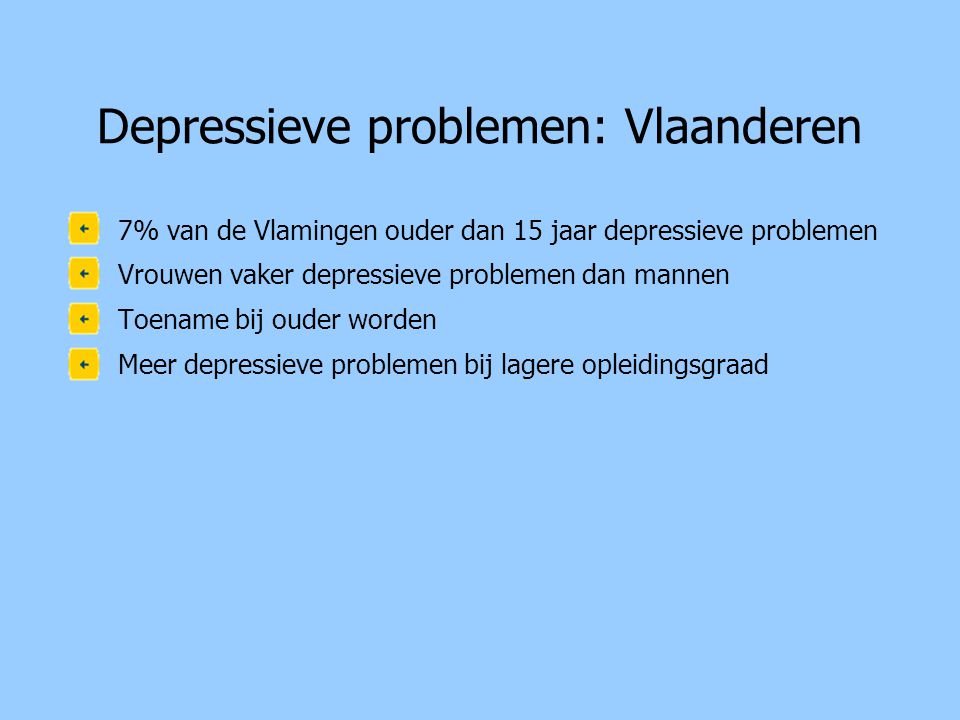 Depressieve problemen: Vlaanderen
