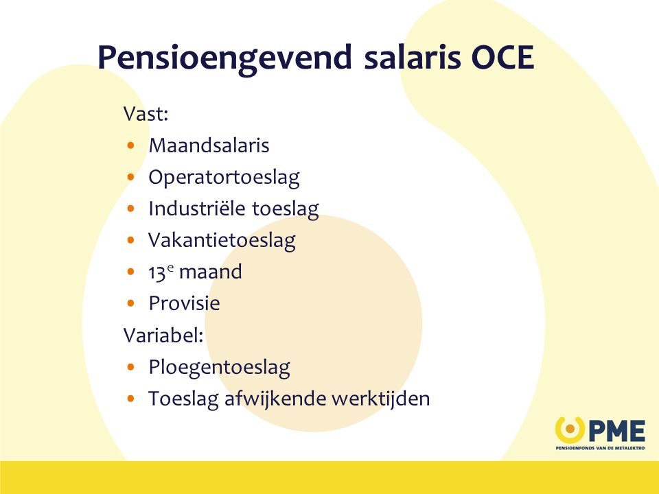 Pensioengevend salaris OCE
