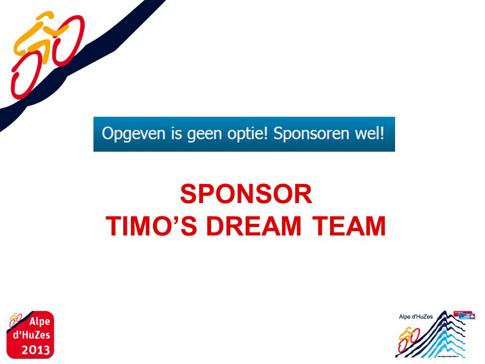 Sponsor Timo’s Dream Team