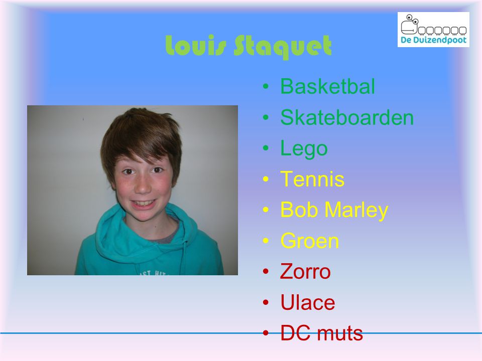 Louis Staquet Basketbal Skateboarden Lego Tennis Bob Marley Groen