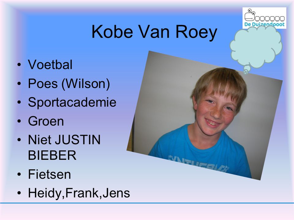 Kobe Van Roey Voetbal Poes (Wilson) Sportacademie Groen