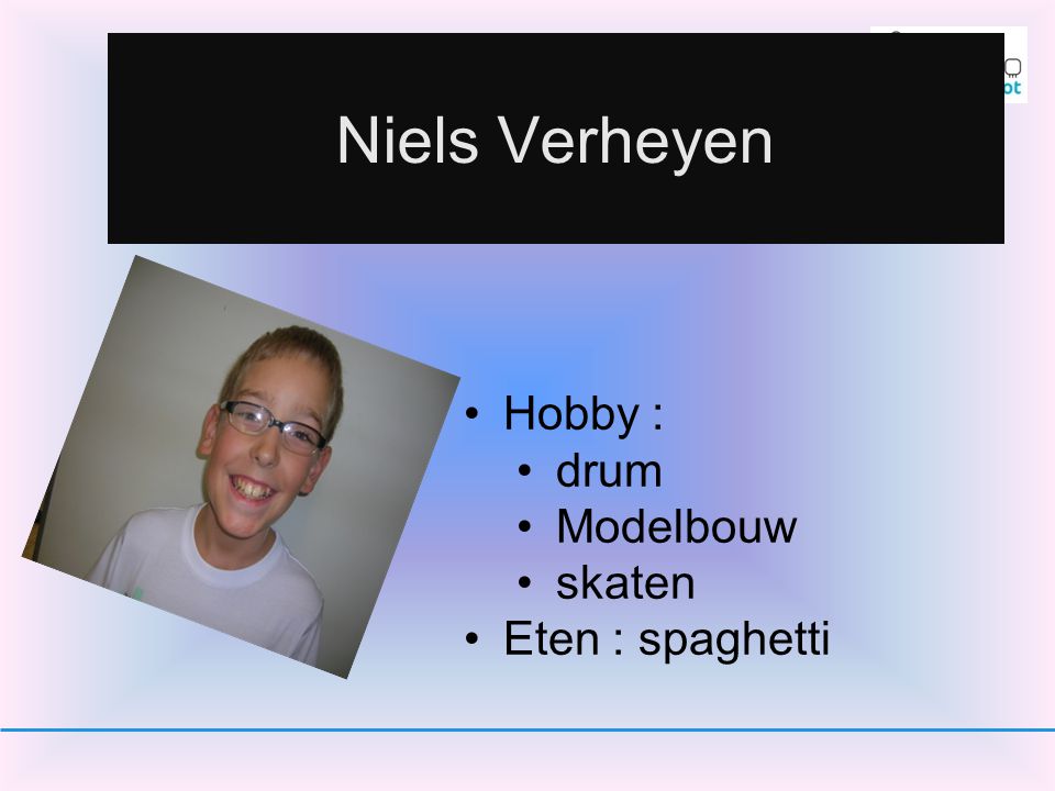 Niels Verheyen Hobby : drum Modelbouw skaten Eten : spaghetti