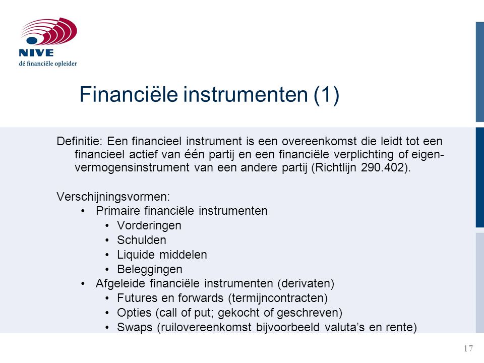 Financiële instrumenten (1)