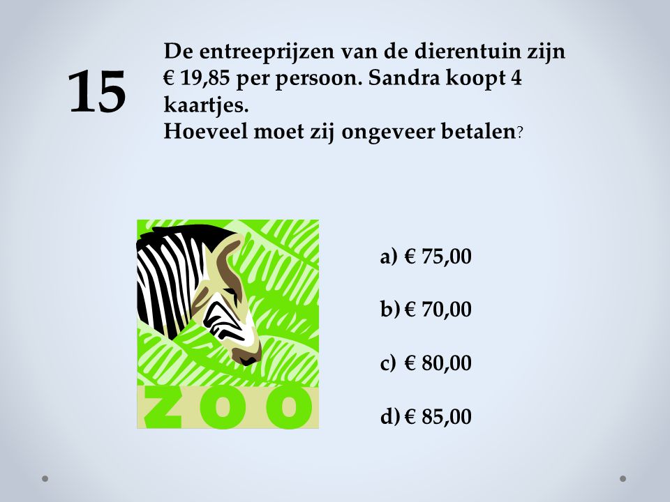De entreeprijzen van de dierentuin zijn € 19,85 per persoon