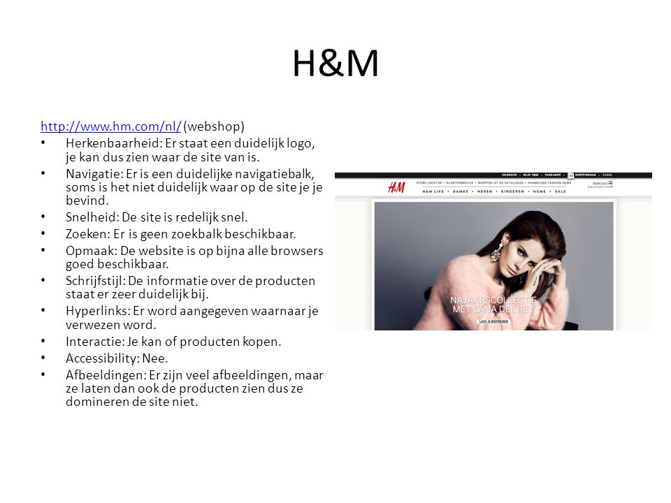 H&M   (webshop)