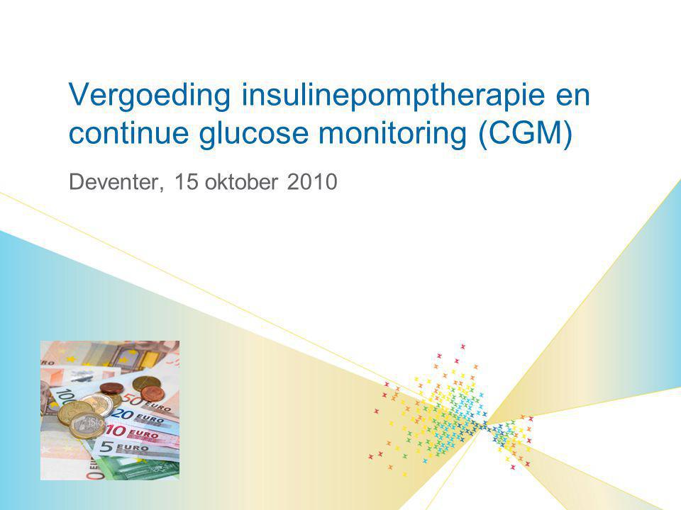 Vergoeding insulinepomptherapie en continue glucose monitoring (CGM)