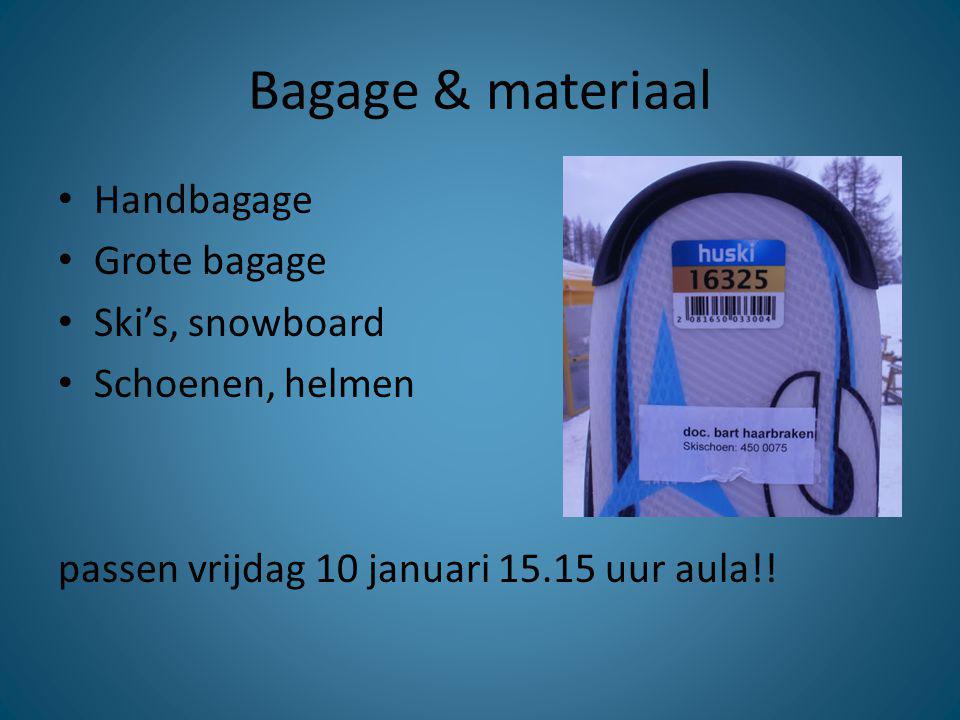 Bagage & materiaal Handbagage Grote bagage Ski’s, snowboard