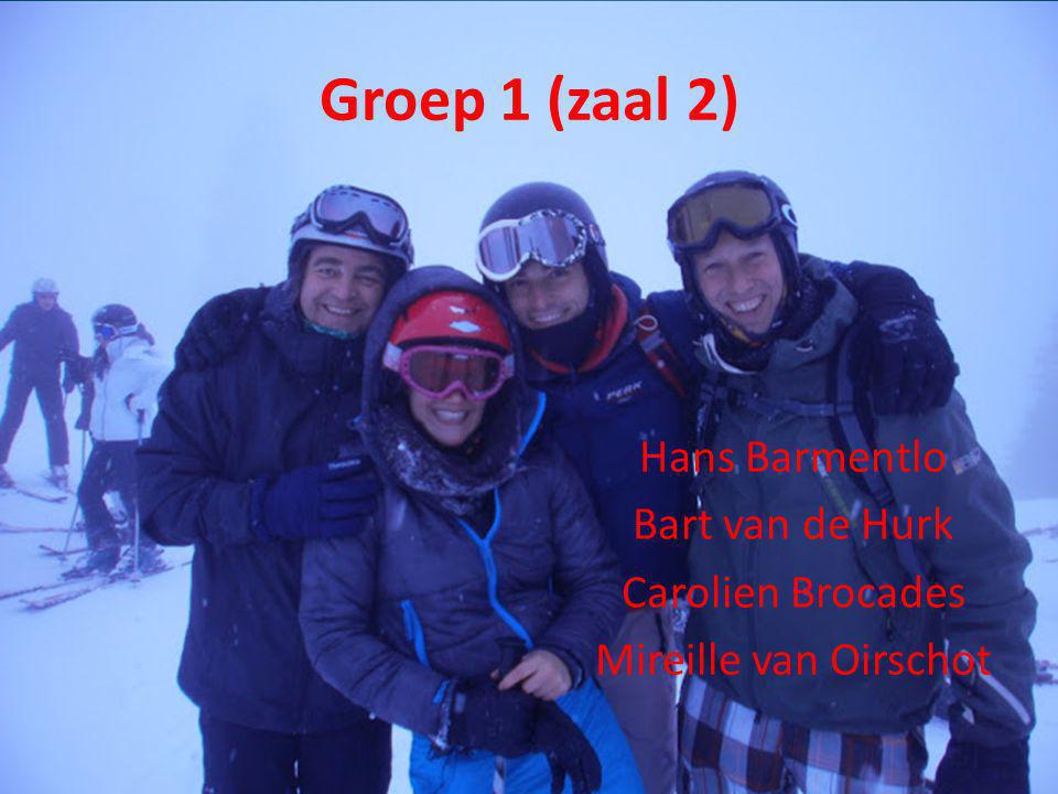 Groep 1 (zaal 2) Hans Barmentlo Bart van de Hurk Carolien Brocades Mireille van Oirschot