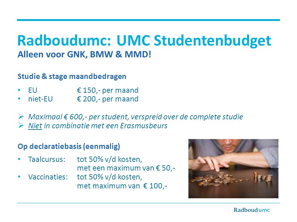 Radboudumc: UMC Studentenbudget