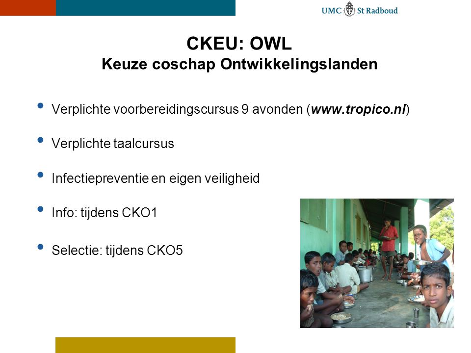 CKEU: OWL Keuze coschap Ontwikkelingslanden