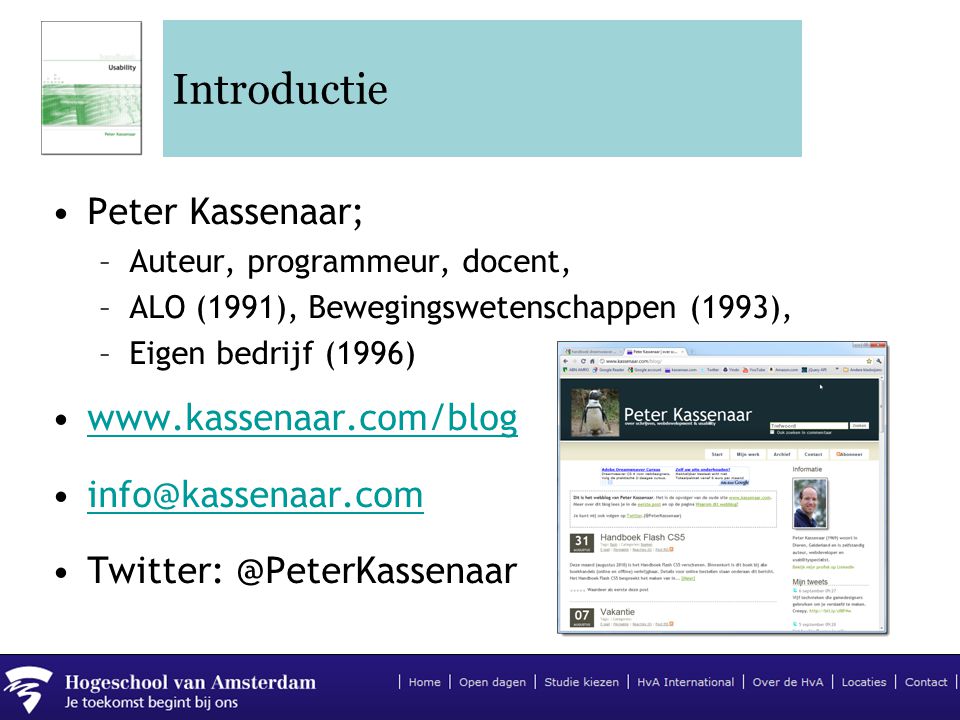 Introductie Peter Kassenaar;