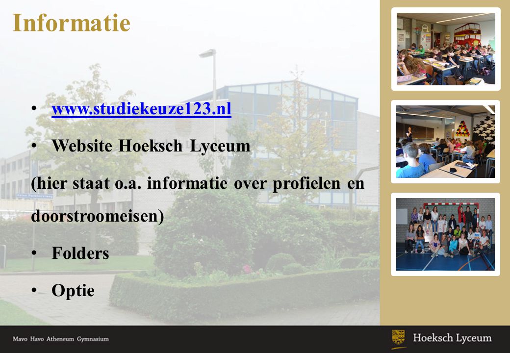 Informatie   Website Hoeksch Lyceum