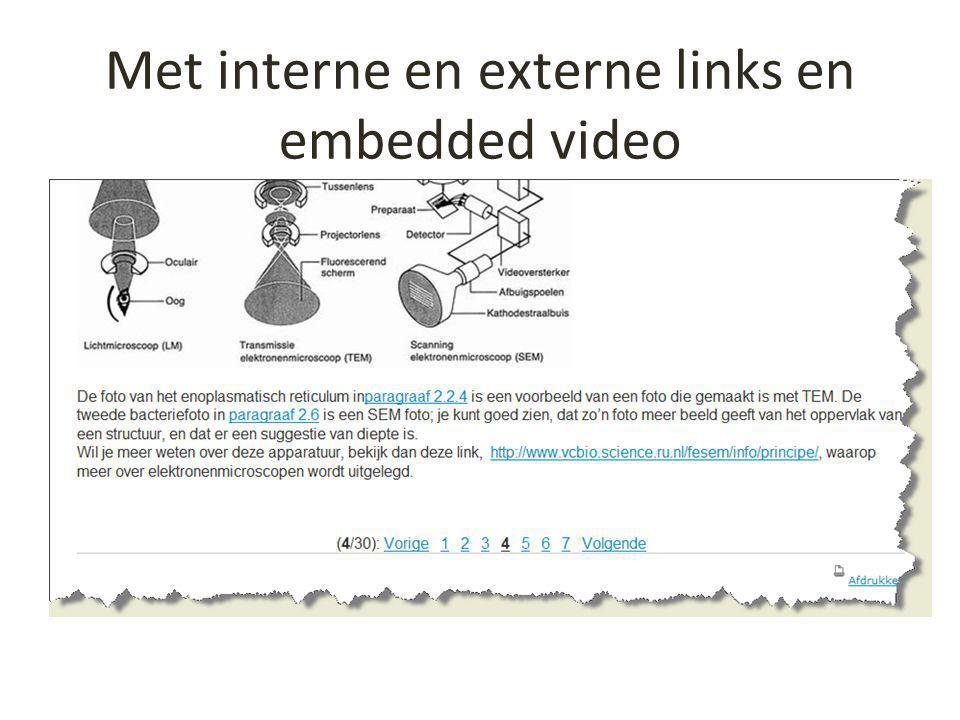 Met interne en externe links en embedded video