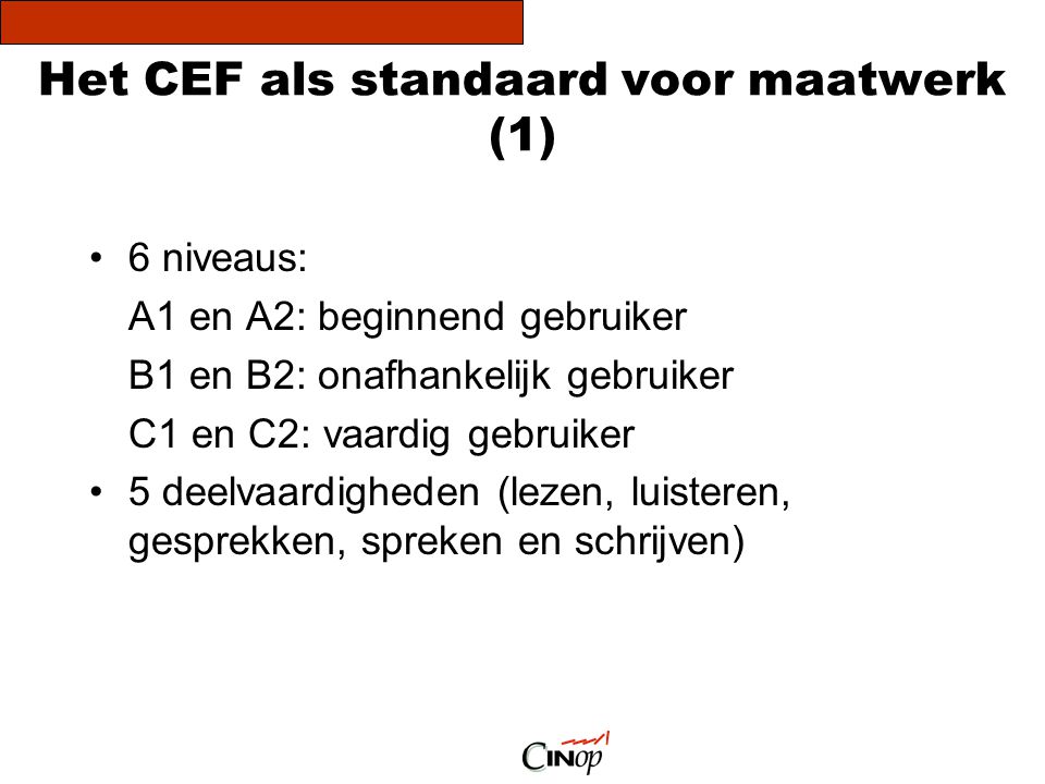 Het CEF als standaard voor maatwerk (1)