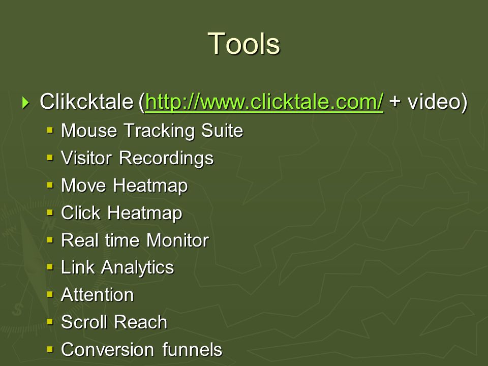 Tools Clikcktale (  + video)