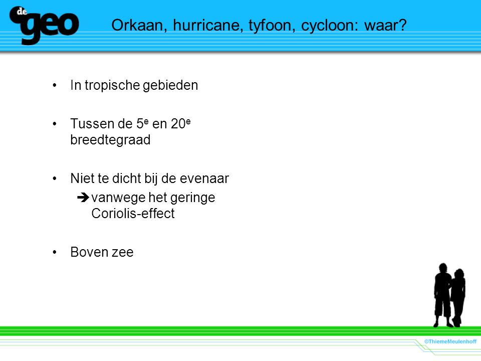 Orkaan, hurricane, tyfoon, cycloon: waar