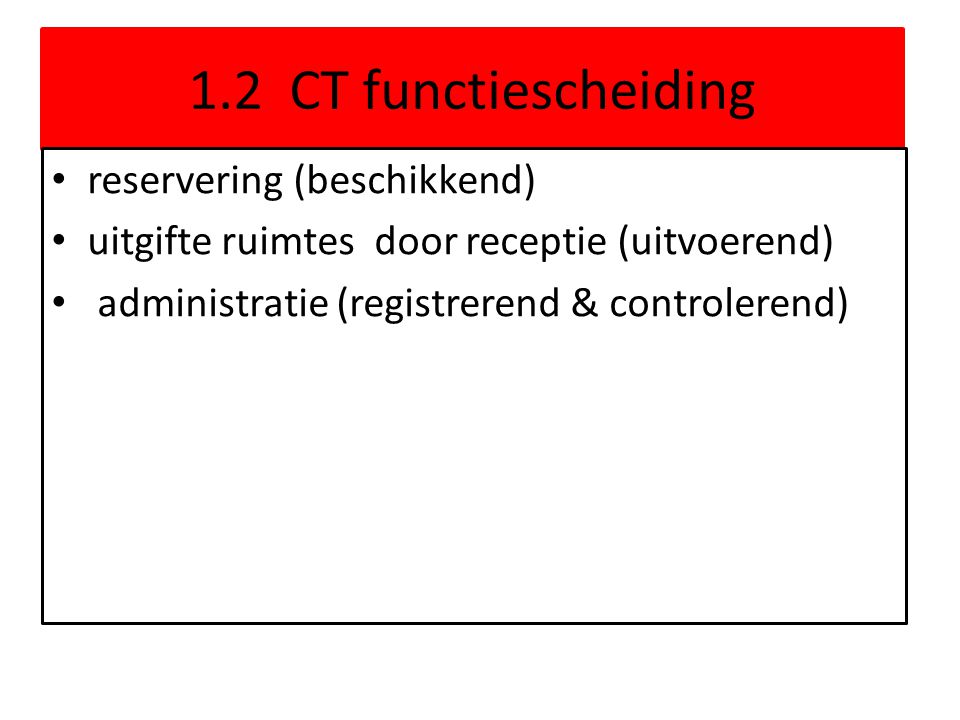 1.2 CT functiescheiding reservering (beschikkend)