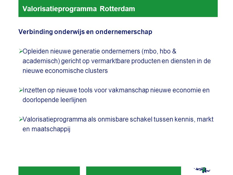 Valorisatieprogramma Rotterdam