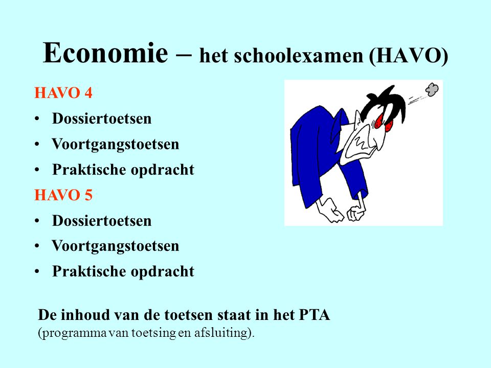 Economie – het schoolexamen (HAVO)
