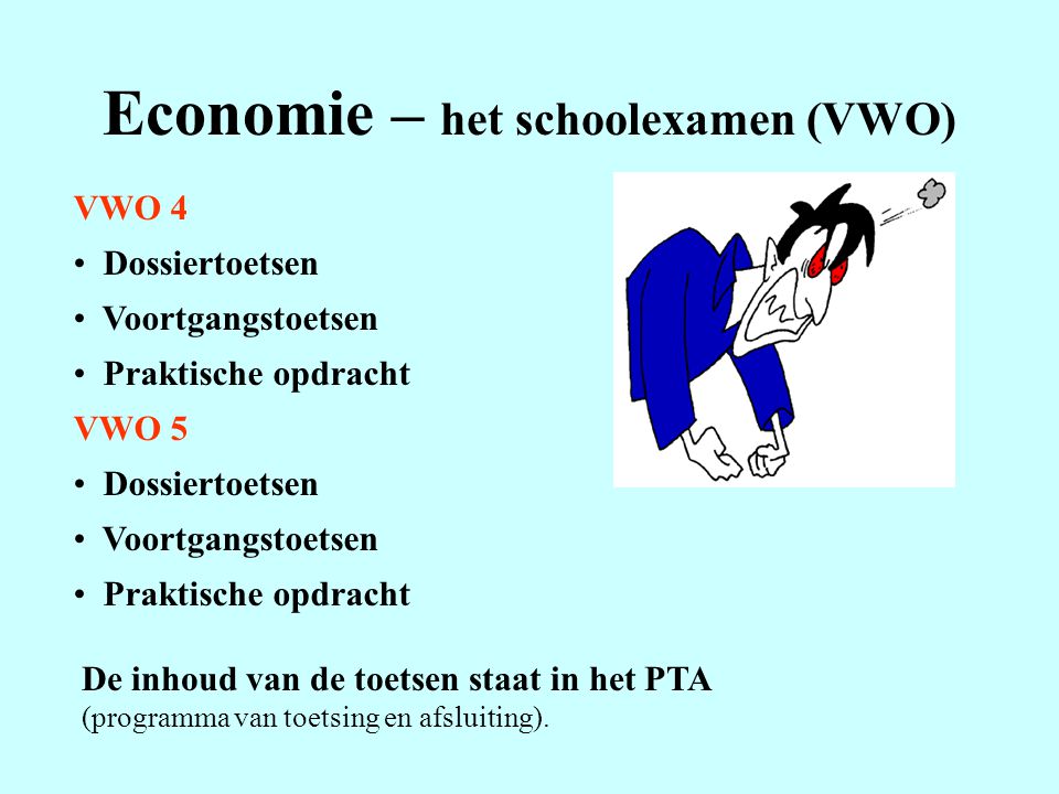 Economie – het schoolexamen (VWO)
