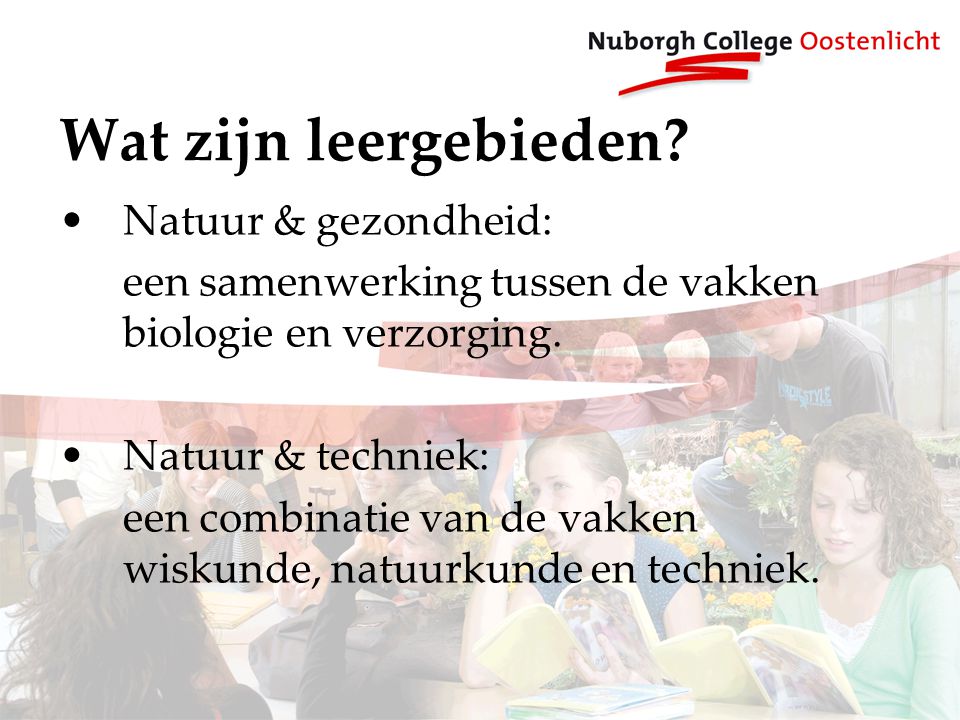 Wat zijn leergebieden Natuur & gezondheid: