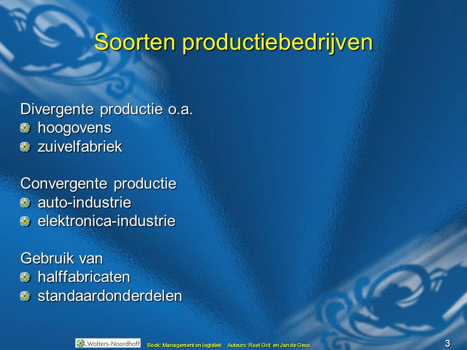 Soorten productiebedrijven