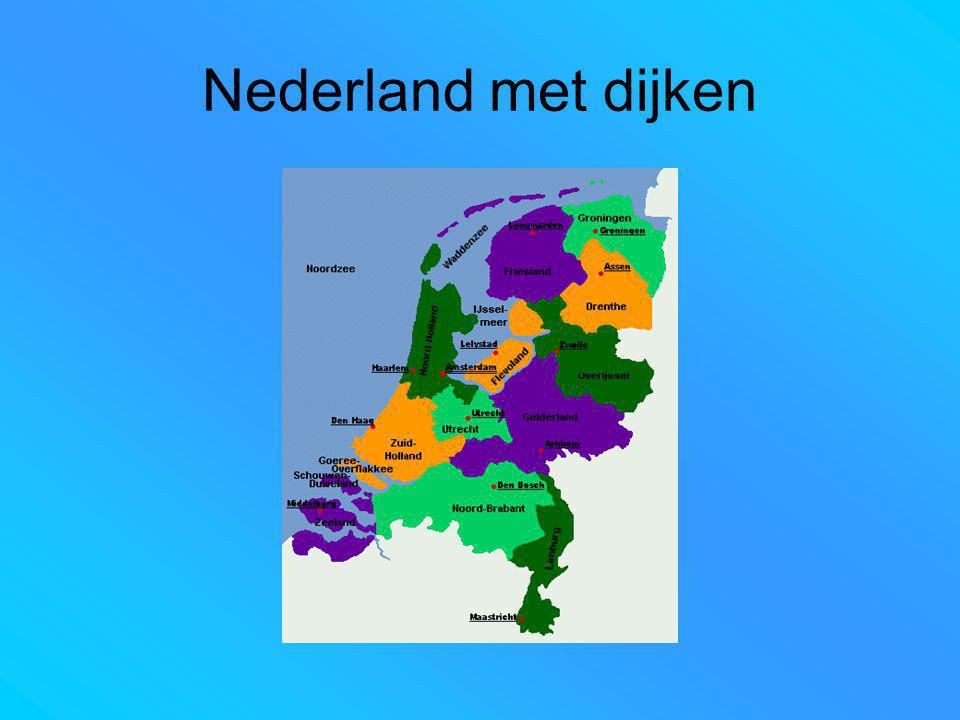 Nederland met dijken