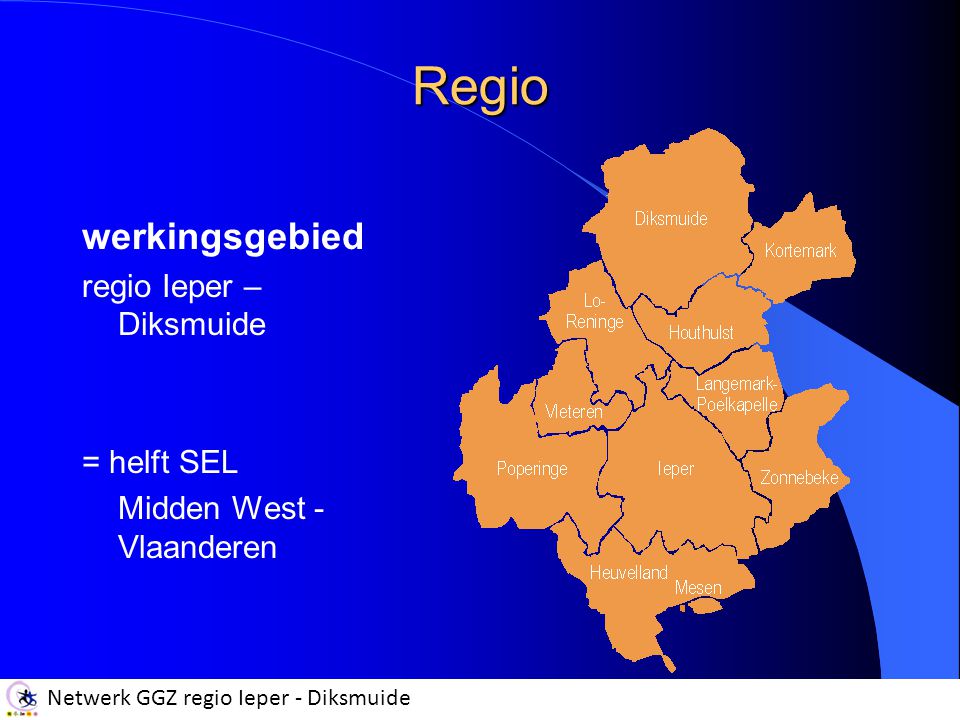 Regio werkingsgebied regio Ieper – Diksmuide = helft SEL