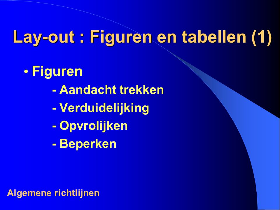 Lay-out : Figuren en tabellen (1)