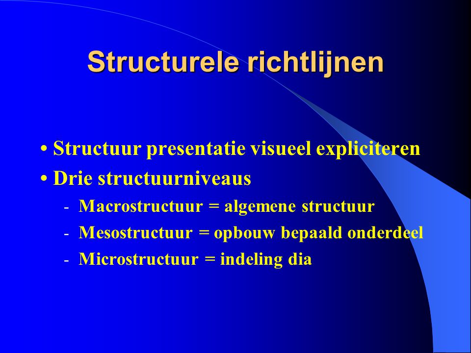 Structurele richtlijnen