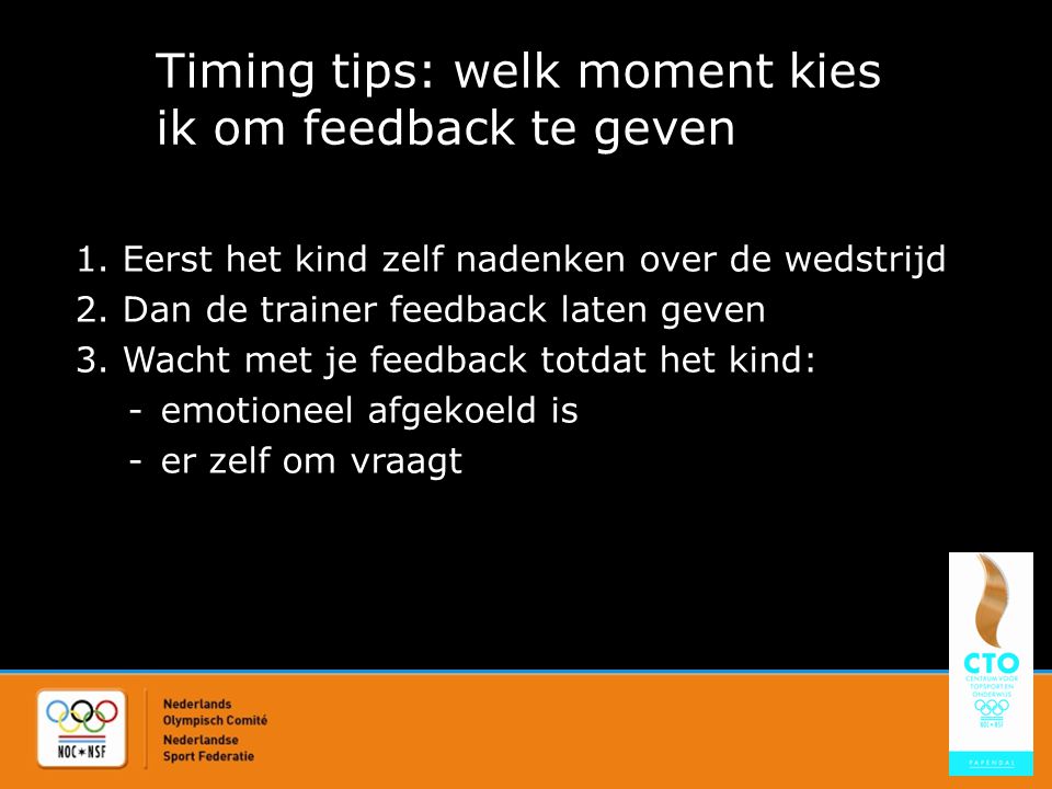 Timing tips: welk moment kies ik om feedback te geven