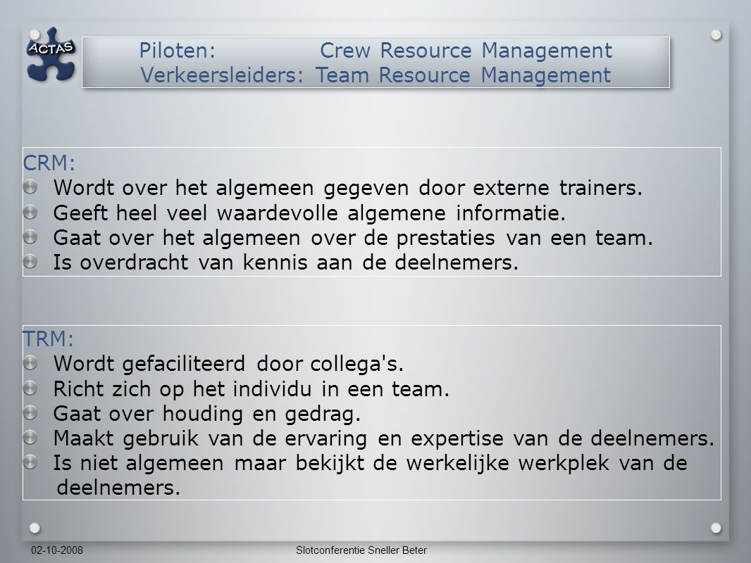 Piloten: Crew Resource Management