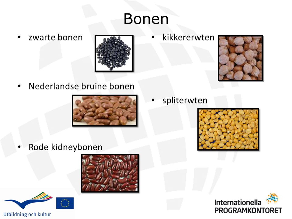 Bonen zwarte bonen Nederlandse bruine bonen Rode kidneybonen