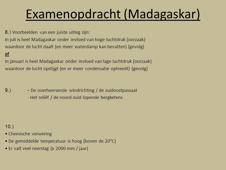 Examenopdracht (Madagaskar)