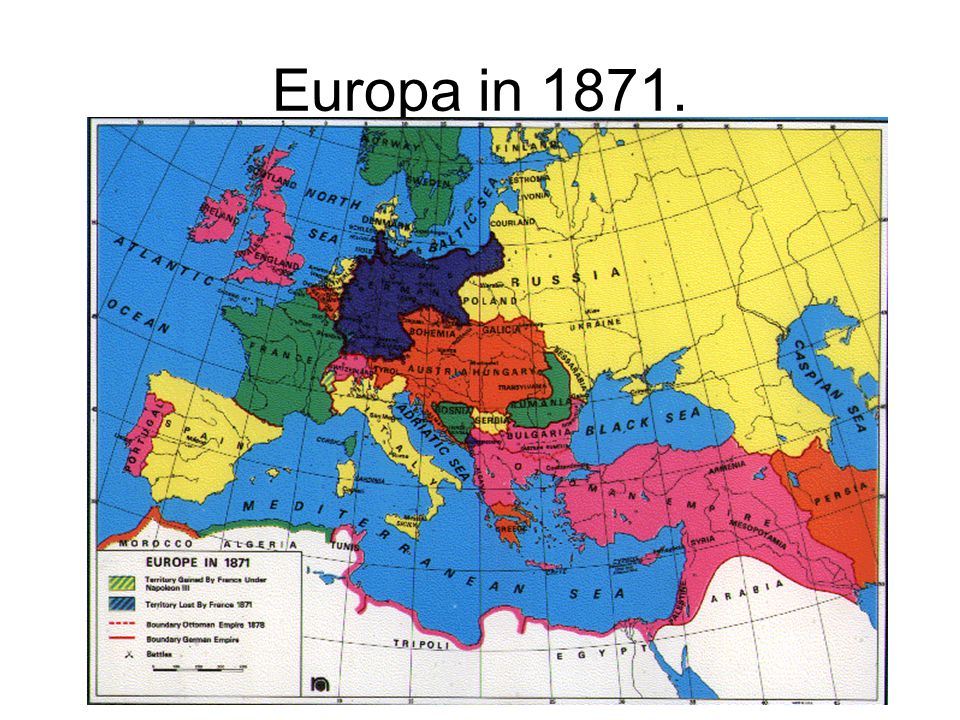 Europa in Europa na de Frans –Duitse oorlog.