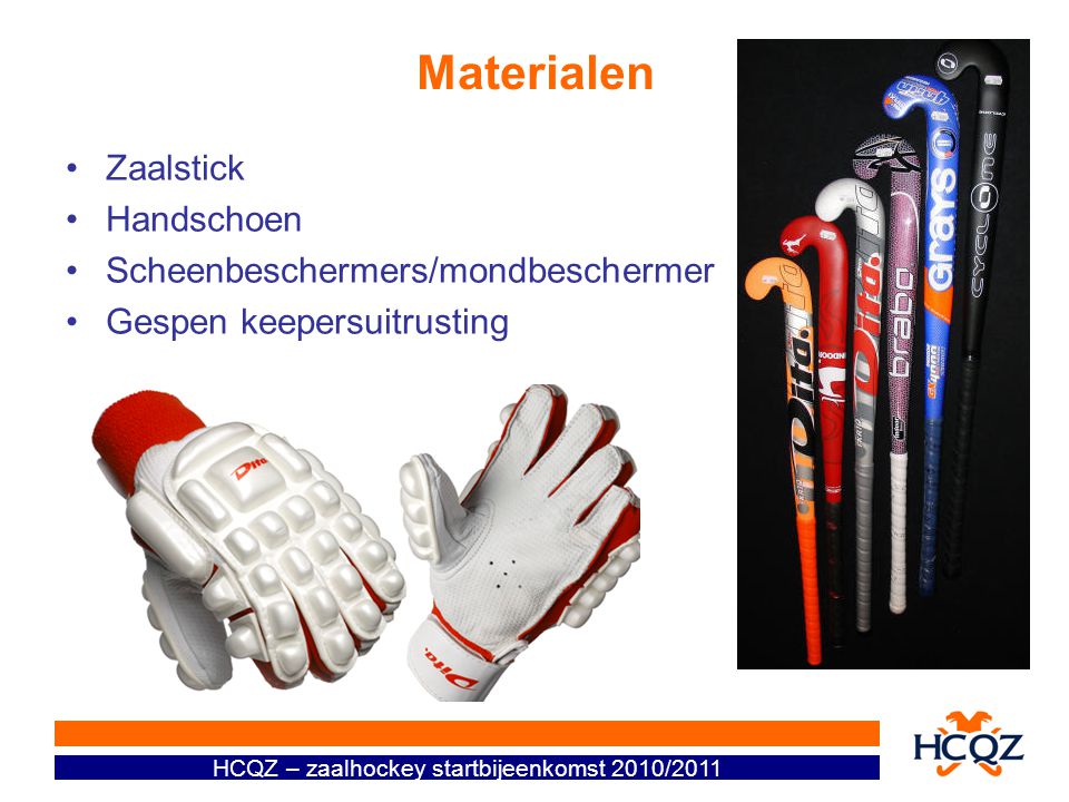 Materialen Zaalstick Handschoen Scheenbeschermers/mondbeschermer
